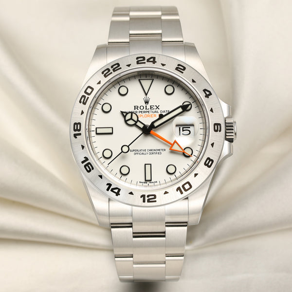 Rolex Explorer Polar White Stainless Steel Second Hand Watch Collectors 1