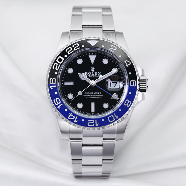 Rolex GMT Batman 126710BLNR Stainless Steel Second Hand Watch Collectors 1