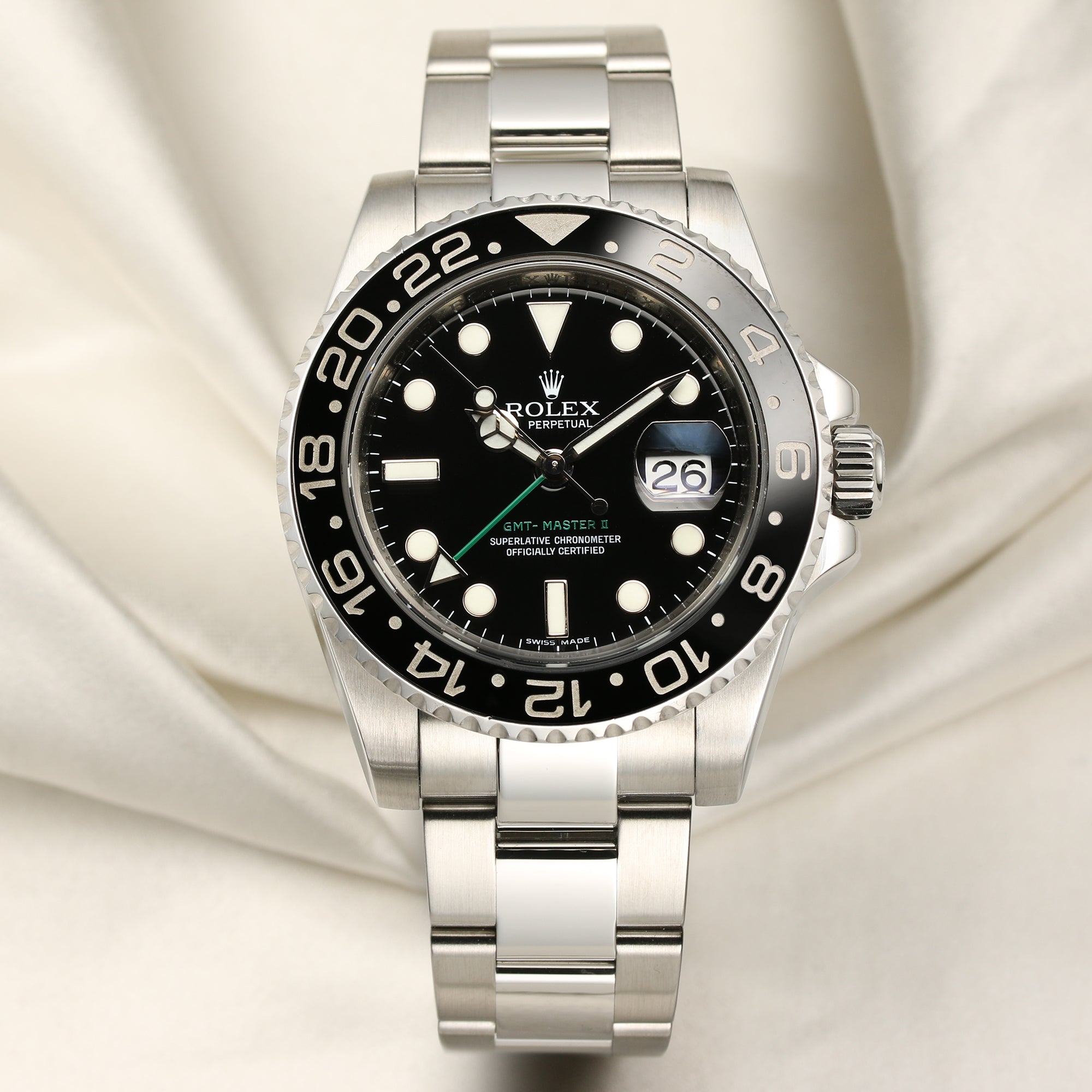 Rolex GMT-Master II 116710LN Stainless Steel Second Hand Watch Collectors 1