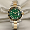 Rolex GMT-Master II 116713LN Green Dial Steel & Gold Second Hand Watch Collectors 1