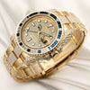 Rolex GMT Master II 116758SA Factory Set Diamond & Sapphire 18K Yellow Gold Second Hand Watch Collectors 3