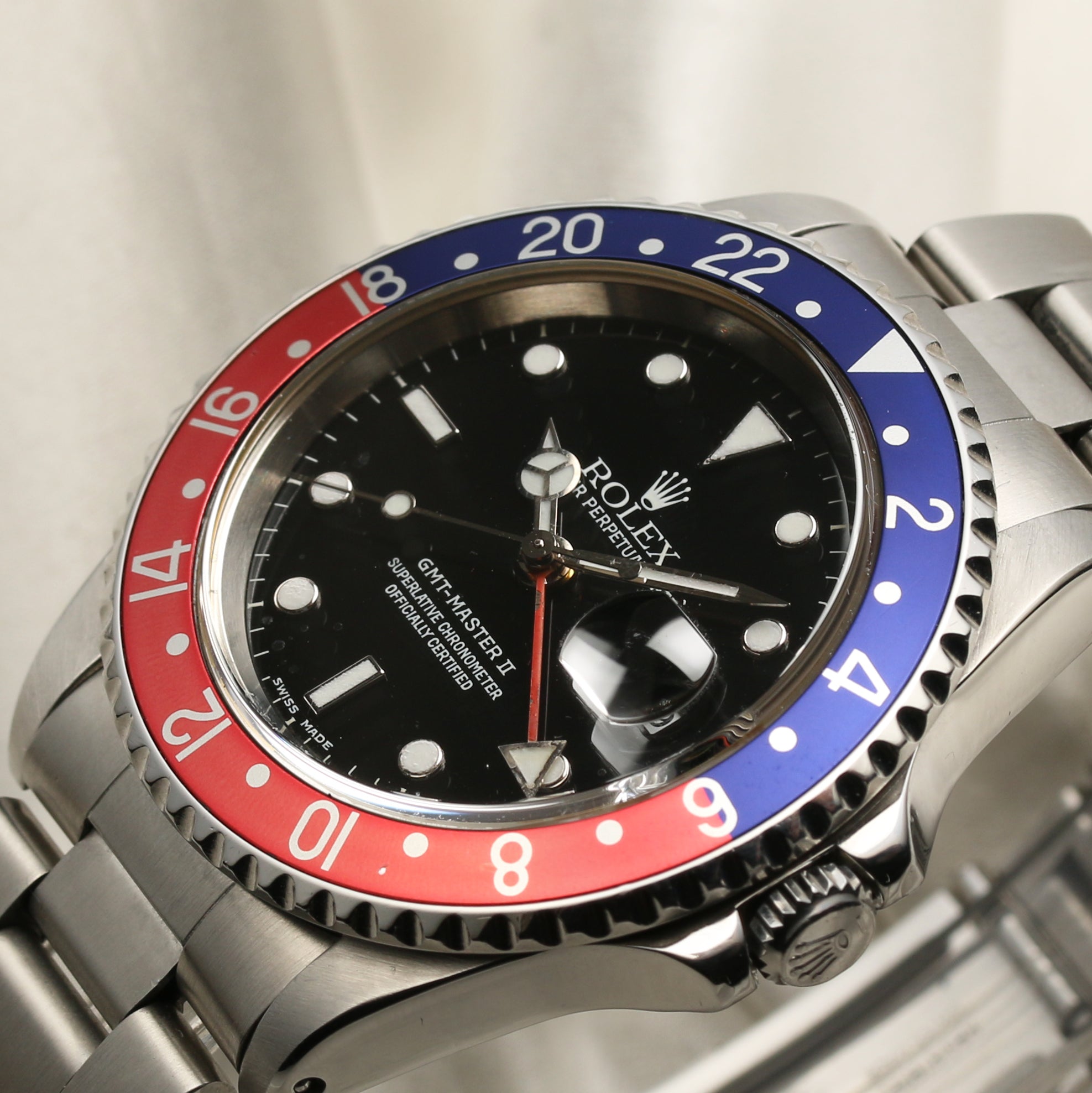 Rolex GMT-Master II 16710 Pepsi S0tainless Steel Second Hand Watch Collectors 4