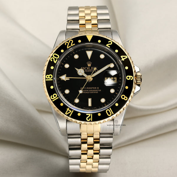 Rolex GMT-Master II 16713 Steel & Gold Second Hand Watch Collectors 1