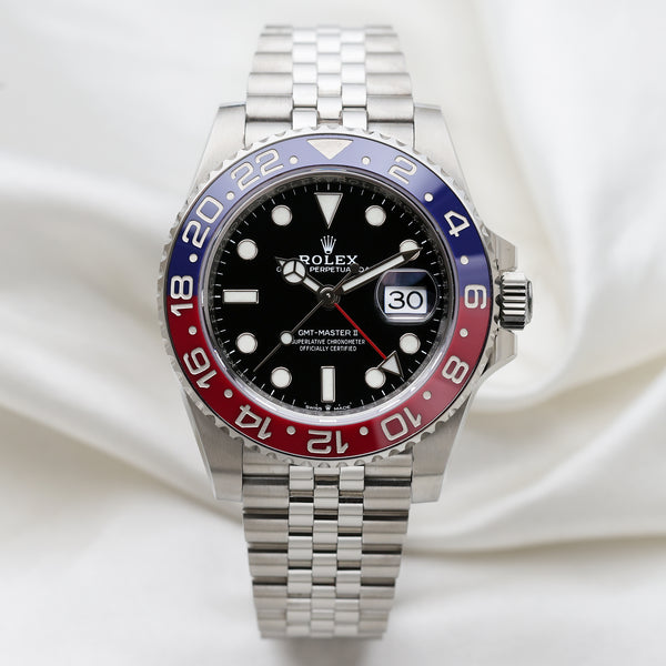 Rolex GMT-Master II Stainless Steel Pepsi Second Hand Watch Collectors 1