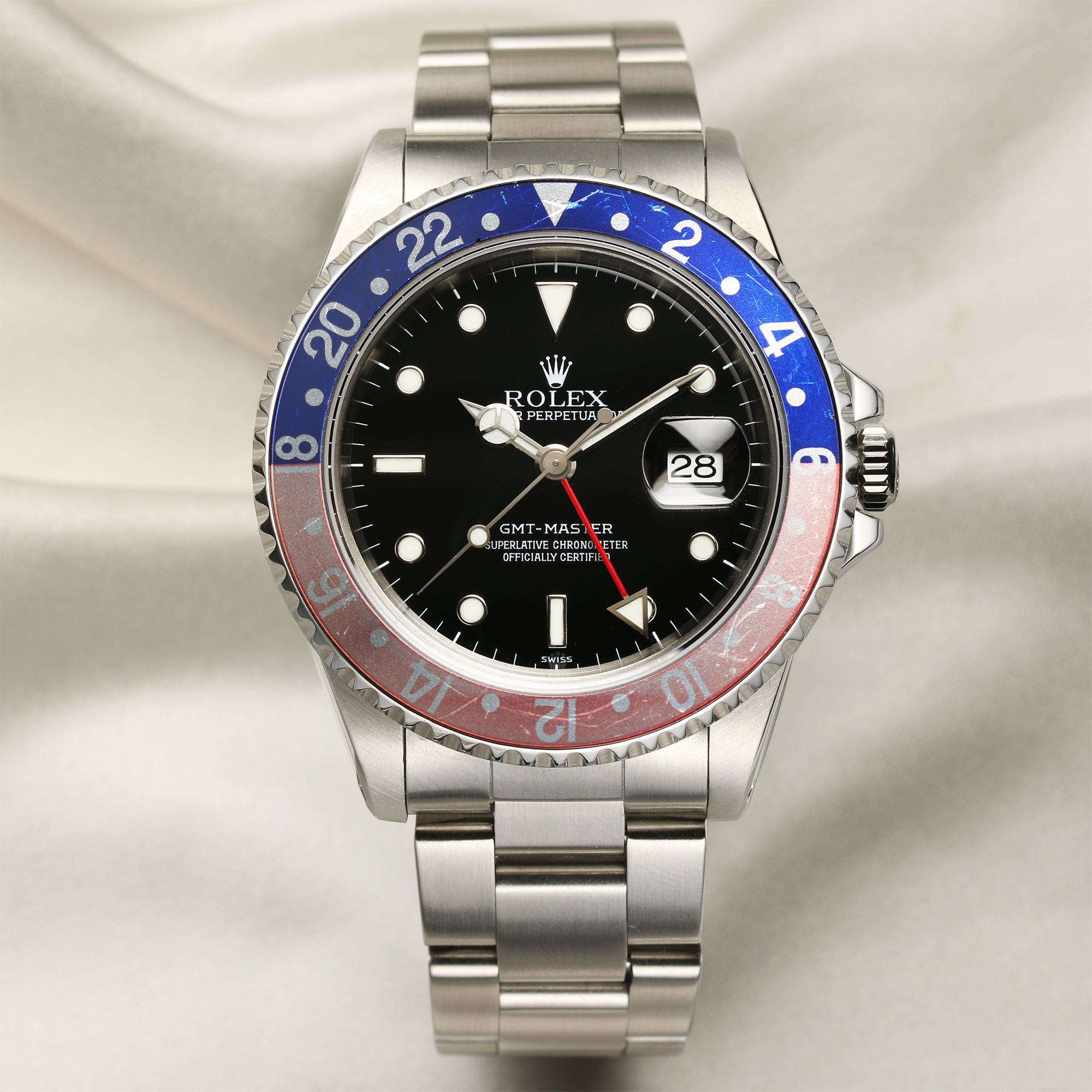 Rolex GMT Master Stainless Steel Pepsi Second Hand Watch Collectors 1
