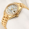 Rolex Lady DateJust 179138 MOP Diamond Dial 18K Yellow Gold Second Hand Watch Collectors 3