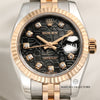 Rolex Lady DateJust 179171 Steel & 18K Rose Gold Black Jubilee Diamond Dial Second Hand Watch Collectors 2