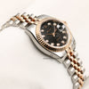 Rolex Lady DateJust 179171 Steel & 18K Rose Gold Black Jubilee Diamond Dial Second Hand Watch Collectors 5