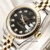 Rolex Lady DateJust 179173 Steel & Gold Diamond Dial Second Hand Watch Collectors 4