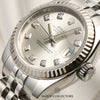 Rolex Lady DateJust 179174 Stainless Steel 18K White Gold Bezel Second Hand Watch Collectors 4