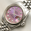 Rolex Lady DateJust 179174 Stainless Steel Pink MOP Diamond Dial Second hand Watch Collectors 4