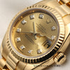 Rolex Lady DateJust 179178 18K Yellow Gold Diamond Dial Second Hand Watch Collectors 4