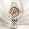 Rolex Lady DateJust 179384 Diamond Stainless Steel 18K White Gold Bezel Second Hand Watch Collectors 1