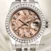 Rolex Lady DateJust 179384 Diamond Stainless Steel 18K White Gold Bezel Second Hand Watch Collectors 2