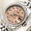 Rolex Lady DateJust 179384 Diamond Stainless Steel 18K White Gold Bezel Second Hand Watch Collectors 4