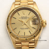 Rolex Lady DateJust 18K Yellow Gold Bark Finish Second Hand Watch Collectors 2