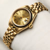 Rolex Lady DateJust 18K Yellow Gold Champagne Dial Second Hand Watch Collectors 3