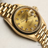 Rolex Lady DateJust 18K Yellow Gold Champagne Diamond Dial Second Hand Watch Collectors 5