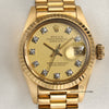 Rolex Lady DateJust 18K Yellow Gold Diamond Dial Second Hand Watch Collectors 2