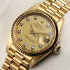 Rolex Lady DateJust 18K Yellow Gold Diamond Dial Second Hand Watch Collectors 4