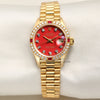 Rolex-Lady-DateJust-18K-Yellow-Gold-Red-Stella-Diamond-Ruby-Bezel-Second-Hand-Watch-Collectors-1