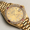 Rolex Lady DateJust 18K Yellow Gold Ruby Diamond Second Hand Watch Collectors 5