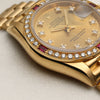 Rolex Lady DateJust 18K Yellow Gold Ruby Diamond Second Hand Watch Collectors 6