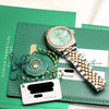 Rolex Lady DateJust 279383RBR Diamond Bezel & Mint Green Tapestry Dial Steel & Gold Second Hand Watch Collectors 10
