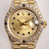 Rolex Lady DateJust 69068 18K Yellow Gold Diamond & Sapphire Second Hand Watch Collectors 2