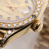 Rolex Lady DateJust 69068 18K Yellow Gold Diamond & Sapphire Second Hand Watch Collectors 6