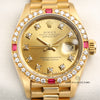 Rolex Lady DateJust 69068 Diamond Dial & Ruby Bezel 18K Yellow Gold Second Hand Watch Collectors 2