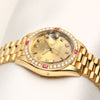 Rolex Lady DateJust 69068 Diamond Dial & Ruby Bezel 18K Yellow Gold Second Hand Watch Collectors 5