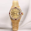 Rolex-Lady-DateJust-69068-Diamond-Ruby-18K-Yellow-Gold-Second-Hand-Watch-Collectors-1