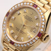 Rolex-Lady-DateJust-69068-Diamond-Ruby-18K-Yellow-Gold-Second-Hand-Watch-Collectors-4