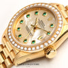 Rolex Lady DateJust 69138 18K Yellow Gold Diamond Bezel MOP Emerald Dial Second Hand Watch Collectors 4