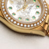 Rolex Lady DateJust 69138 18K Yellow Gold Diamond Bezel MOP Emerald Dial Second Hand Watch Collectors 6