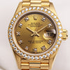 Rolex Lady DateJust 69138 Diamond Champagne Dial Bezel 18K Yellow Gold Second Hand Watch Collectors (2)