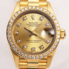 Rolex Lady DateJust 69138 Diamond Dial Bezel 18K Yellow Gold Second Hand Watch Collectors (2)