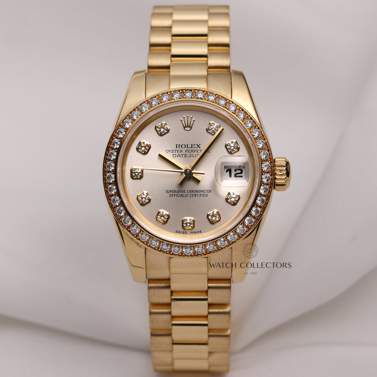 Factory Rolex Lady DateJust 179138 18K Yellow Gold