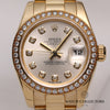 Rolex-Lady-DateJust-69138-Silver-Diamond-Dial-Bezel-18K-Yellow-Gold-Second-Hand-Watch-Collectors-2