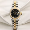 Rolex Lady DateJust 69173 Black Dial Steel & Gold Second Hand Watch Collectors 1