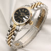 Rolex Lady DateJust 69173 Black Dial Steel & Gold Second Hand Watch Collectors 3