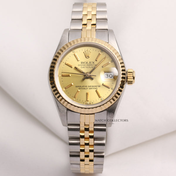 Rolex-Lady-DateJust-69173-Steel-Gold-932-Second-Hand-Watch-Collectors-1
