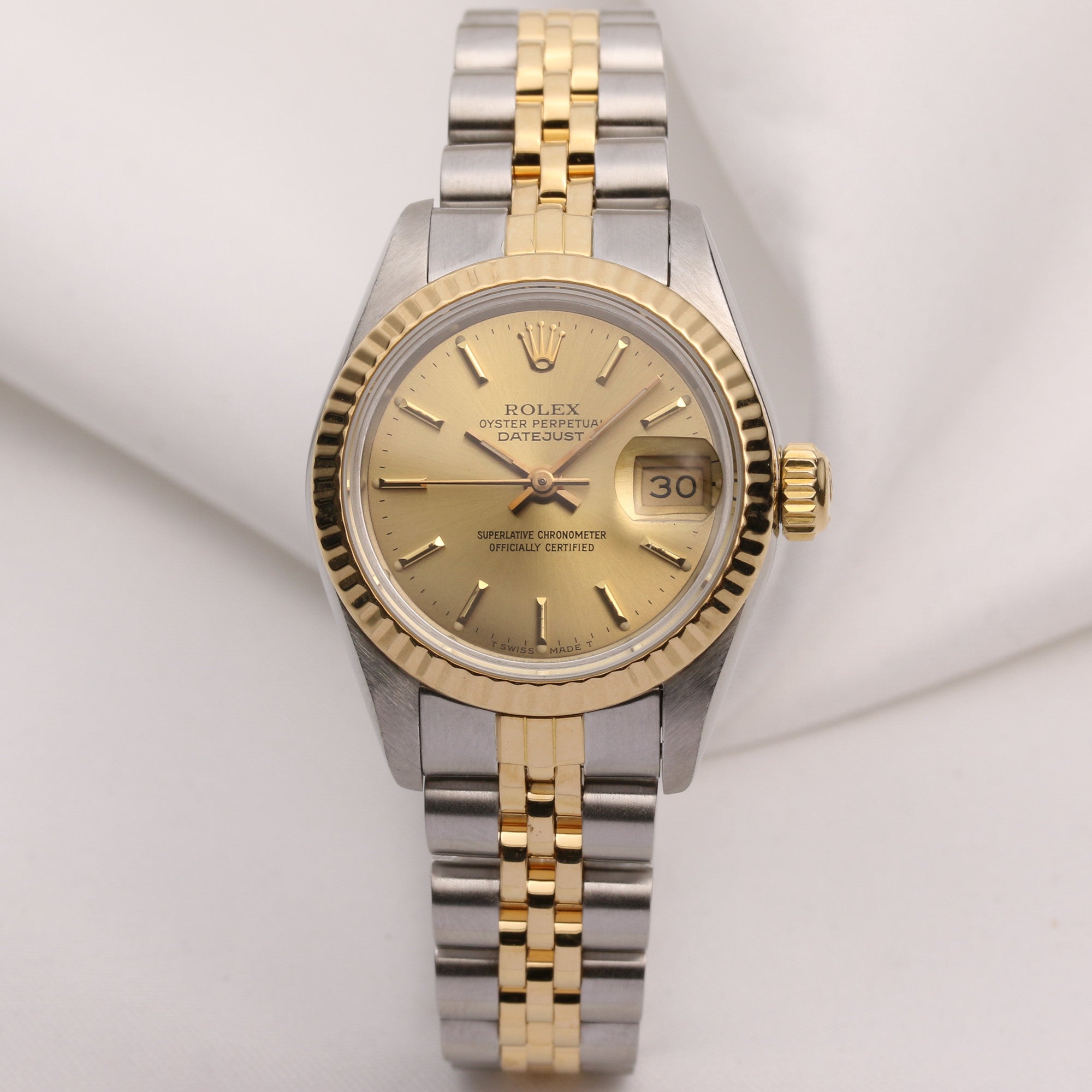 Rolex Lady DateJust 69173 Steel & Gold – Watch Collectors