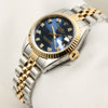 Rolex Lady DateJust 69173 Steel & Gold Blue Diamond Dial Second Hand Watch Collectors 3