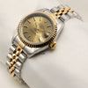 Rolex Lady DateJust 69173 Steel & Gold Champagne Dial Second Hand Watch Collectors 3