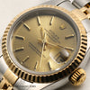 Rolex Lady DateJust 69173 Steel & Gold Champagne Dial Second Hand Watch Collectors 4