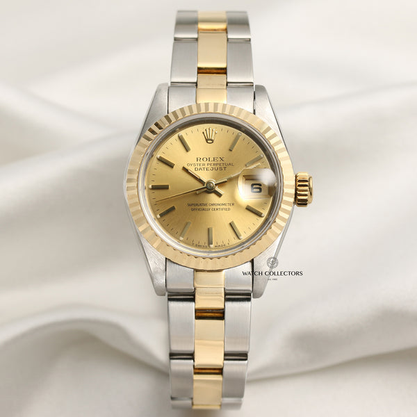 Rolex Lady DateJust 69173 Steel & Gold Second Hand Watch Collectors 1