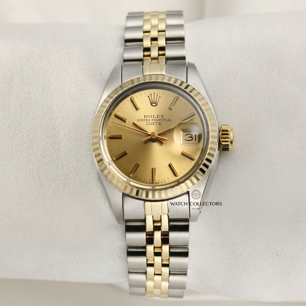 Rolex Lady DateJust 69173 Steel & Gold Second Hand Watch Collectors 1