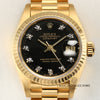 Rolex Lady DateJust 69178 18K Yellow Gold Black Diamond Dial Second Hand Watch Collectors 2
